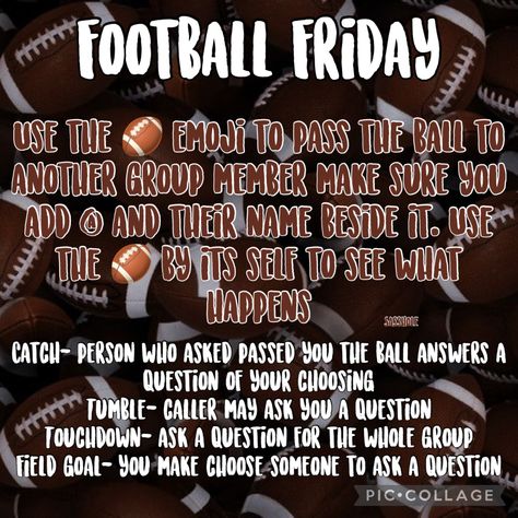 Friday Themes, Kik Group Themes, Kik Games, Kik Game Cards, Field Goal, Group Games, Game Cards, Online Games, Content Creator