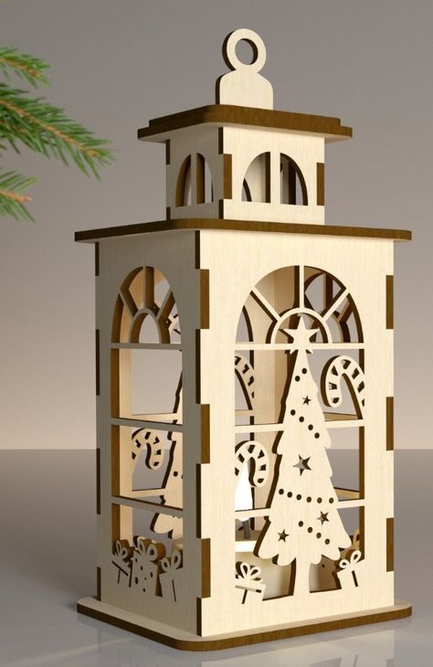 Christmas Lantern E0020449 file cdr and dxf free vector download for laser cut – Free Download Vector Files Laser Cut Wood Jewelry, Diy Laser Engraver, Lantern Template, Laser Cut Wood Crafts, Christmas Lantern, Wooden Lanterns, Lantern Post, Wood Shop Projects, Christmas Lanterns