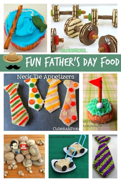 Fun Father's Day Food Ideas via @Holly Homer | Quick and easy recipes for Dad Fathers Day Food, Father's Day Activities, Fathers Day Ideas, Sweet Treats Desserts, Edible Crafts, Father's Day Ideas, Dad Day, Fathers Day Crafts, Crafts For Kids To Make