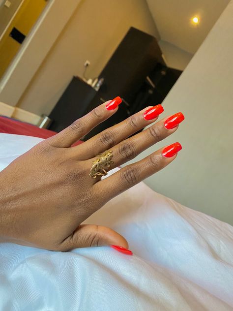 Red Nails For Black Skin, Nails For Black Skin, Classic Red Nails, Red Nails, Natural Nails, Nail Design, Nail Designs, Nails, Skin