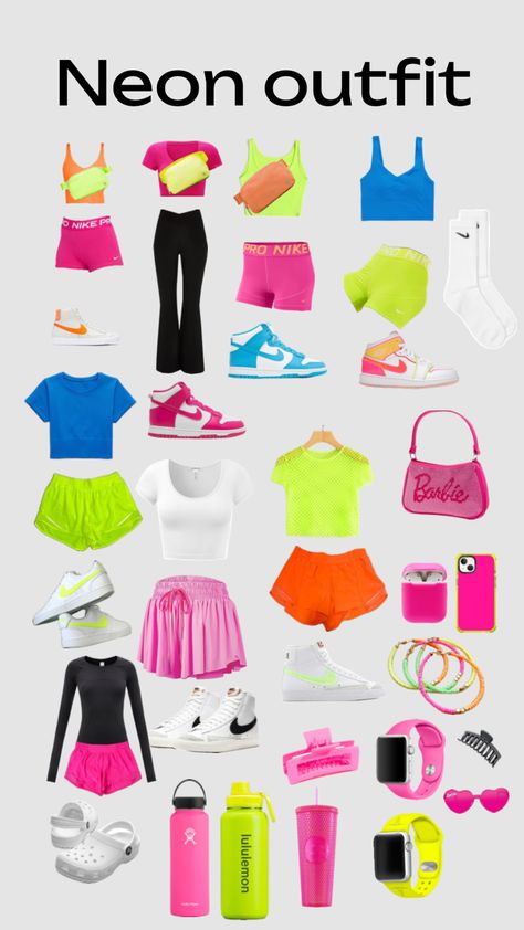 Neon outfit Neon Lululemon, Neon Nike, Nike Neon, Neon Outfits, Lululemon Outfits, Nike Outfits, Cute Outfits, Neon, Nike