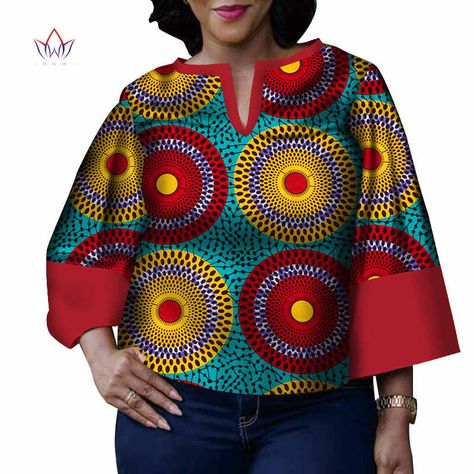 Africa Two Piece Set For Women Fashion Dashiki more Ruffle African Clothes Bazin Plus Size Lady Clothing for Party WY4142|Africa Clothing| - AliExpress African Print Ladies Tops, Ankara Tops For Plus Size Women, Ankara Styles For Plus Size Ladies, African Blouses For Women, Kitenge Tops, African Wear Designs, African Tops For Women, Kitenge Fashion, Traditional Women