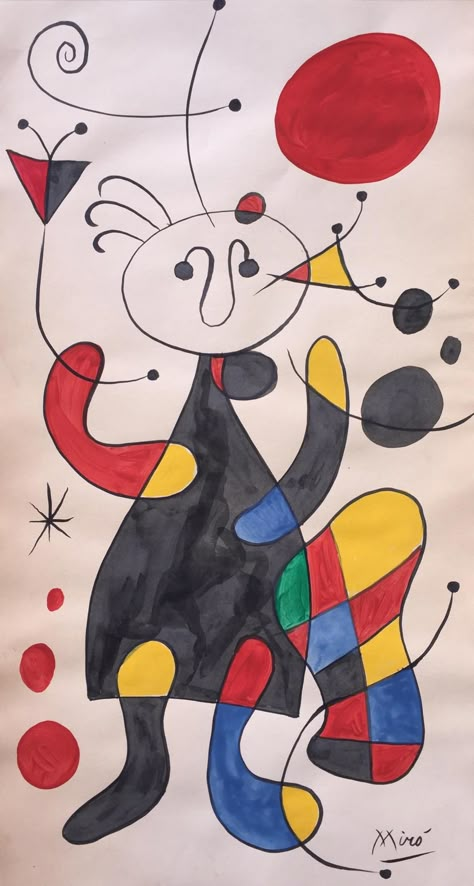 Miro Artist, Miro Paintings, Joan Miro Paintings, Kindergarten Art Lessons, Kandinsky Art, Abstract Art Painting Diy, Joan Miro, Spanish Artists, Art Masters