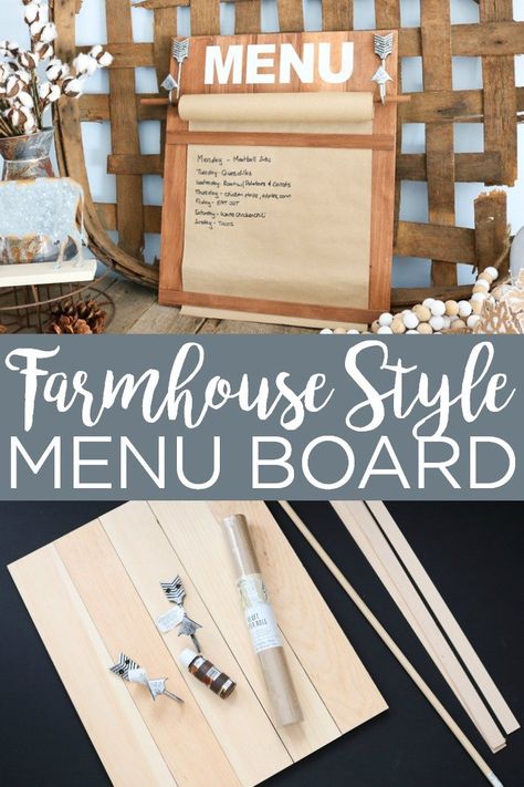 Kitchen Menu Board Diy, Diy Menu Board, Menu Board Diy, Farmhouse Style Kitchen Decor, Frame Projects, Homestead Kitchen, Diy Menu, Menu Boards, Kitchen Organisation