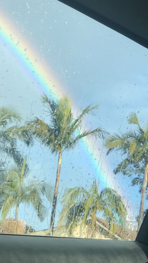 Rainbow Rain Aesthetic, Rainbow In Rain, Rain With Rainbow, Rain And Rainbow, Bella Core, Gods Promise, Rainy Window, Rainbow Photography, Rain Wallpapers