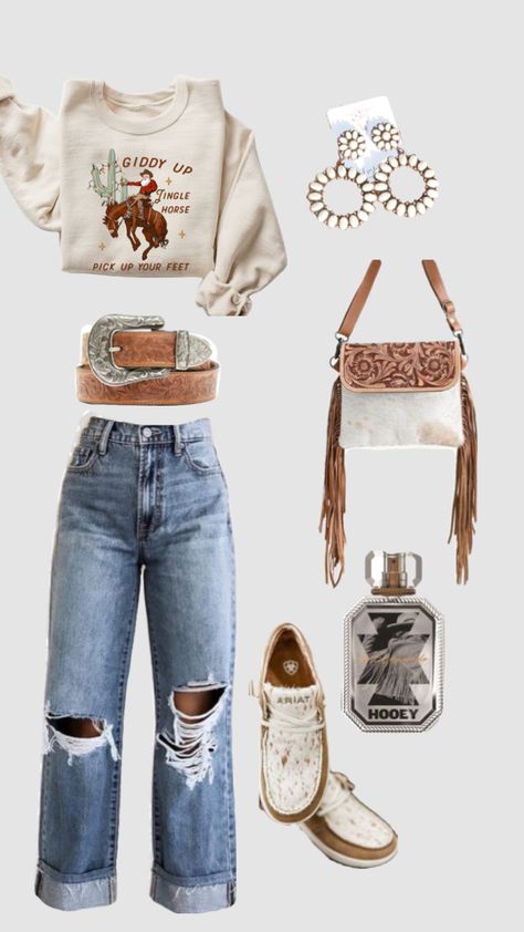 #westernoutfit #outfitinspoaesthetic Cute Cowgirl Outfits, Casual Country Outfits, Cowgirl Style Outfits, Southern Outfits, Country Style Outfits, Western Wear Outfits, Cute Country Outfits, Looks Country, Country Girls Outfits