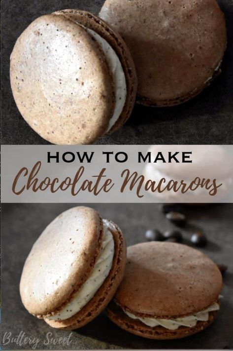 Macaron Tutorial, Chocolate Macarons, French Cookies, Chocolate Macaron, Losing Your Mind, Macaron Cookies, Macaroon Recipes, Macaron Recipe, Fool Proof Recipes