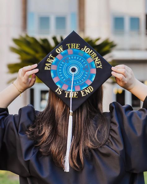 Iron Man Graduation Cap - Part of the Journey is the End Iron Man Graduation Cap, Graduation Caps, Graduation Cap, The Journey, Iron Man, The End, Marvel, Quick Saves