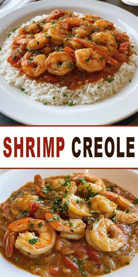 Craving bold, Southern flavors? 🍤 This Classic Shrimp Creole Recipe is packed with Cajun spices, fresh shrimp, and rich tomato goodness. Perfect for a cozy dinner or to impress at gatherings! Serve over rice and savor Louisiana on a plate. 🌟 #ShrimpCreole #CajunRecipes #SeafoodLovers Shrimp Grits Dressing Southern Living, Low Country Bake, Shrimp And Scallops With Rice, Shrimp Sauce Piquant Louisiana, Amazing Shrimp Recipes, Deep Southern Recipes, Chicken And Shrimp Creole Recipe, Cajun Shrimp Recipes For Dinner, Recipes For Dinner With Shrimp