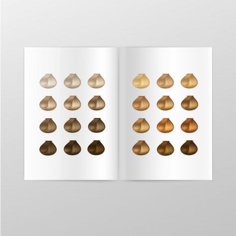 Premium Vector | Hair color palette catalog on white background Hair Color Palette, Choosing Hair Color, Color Catalog, Hair Catalog, Hair Vitamins, Catalog Design, Hair Dye Colors, About Hair, Premium Vector