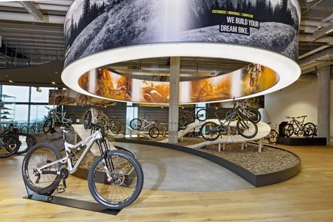 Bicycle Store, Wooden Walkways, Bicycle Shop, Bike Store, Exhibition Booth Design, Showroom Design, Booth Design, Bike Shop, Retail Design