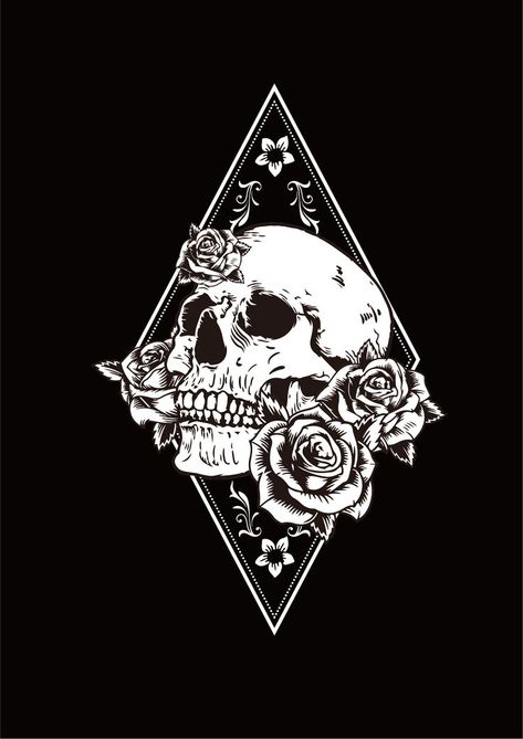 Skull Rose Tattoos, I Will Remember You, Tshirt Printing Design, Dark Art Tattoo, Skull Artwork, Skeleton Art, Dark Phone Wallpapers, Tattoo Art Drawings, Skull Wallpaper