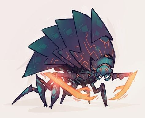 Pangolin Beetle Hyper Light Drifter, Fantasy Beasts, Monster Concept Art, Creature Drawings, Fantasy Monster, Fantasy Creatures Art, Mythical Creatures Art, Monster Design, Creature Concept Art