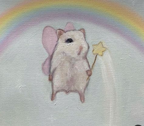 Mouse Paintings, Coquette Animals, Paintings Cute, Fairy Mouse, Doodles Cute, Whimsical Creatures, Animals Painting, Cute Canvas Paintings, Cute Paintings