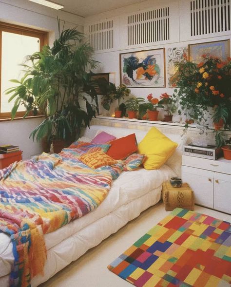 80s Retro Bedroom, 1980s Bedroom Aesthetic, 1980s Room, 80s Inspired Bedroom, 80s Home Aesthetic, 80s Bed, 1980s Bedroom, 1980s Home, 1980s Decor