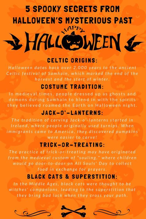Discover the fascinating history behind Halloween with 5 spooky fun facts! From the ancient Celtic festival of Samhain to the origins of trick-or-treating and Jack-o'-lanterns, these quick facts shed light on Halloween’s mysterious past. Learn how old traditions shaped the holiday we love today and uncover the eerie stories behind black cats and Halloween costumes. Perfect for anyone curious about the origins of Halloween! Halloween Coloring Pages For Kids, Origin Of Halloween, Halloween History, Halloween Date, Celtic Festival, Start Of Winter, Kid Friendly Halloween, Halloween Facts, Halloween Coloring Book