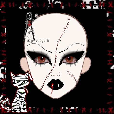 Trad Goth Makeup, Goth Eye Makeup, Dark Makeup Looks, Makeup Charts, Extreme Makeup, Makeup Drawing, Casual Makeup, Makeup Face Charts, Alt Makeup