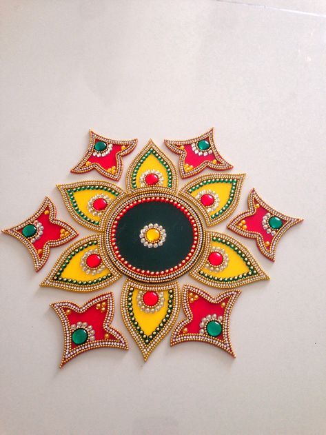 Wooden Rangoli Designs, Mdf Rangoli Designs, Cardboard Rangoli Designs, Acrylic Rangoli Designs, Diy Rangoli, Designer Rangoli, Rangoli Decoration, Kundan Rangoli, Acrylic Rangoli