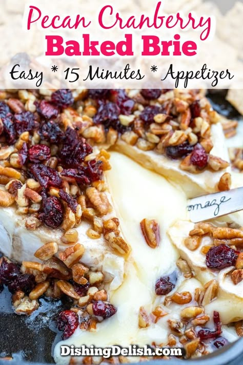 Appetizer Brie, Baked Brie Cranberry, Cranberry Baked Brie, Beautiful Meals, Pecan Baked Brie, Gluten Free Recipes Appetizers, Brie Cranberry, Cranberry Baking, Brie Appetizer