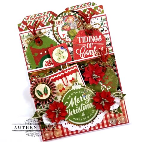 Pocket Scrapbooking Ideas, Loaded Pockets, Christmas Card Book, Journal Items, Loaded Envelopes, Gifts Baskets, Authentique Paper, Pocket Envelopes, Christmas Journal