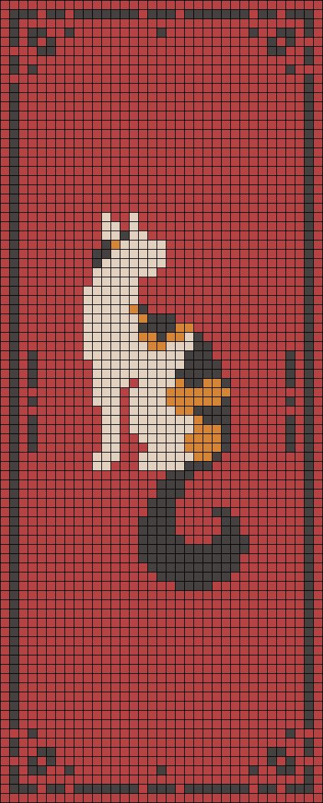 Alpha pattern #146267 | BraceletBook Page Edge Design, Tapestry Crochet Inspiration, Cross Stitch Patterns Adventure Time, Tapestry Crochet Cats, Cross Stitch Patterns Pixel, Cute Dog Pixel Art, Pikachu Alpha Pattern, Crochet Cat Pixel Pattern, Tapestry Crochet Two Color Pattern