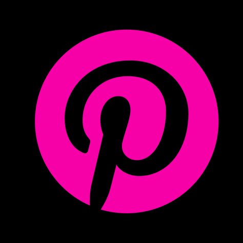 Hot Pink app icon created on Canva Black Pink App Icons Aesthetic, Black And Pink Instagram Icon, Hot Pink Pinterest Icon, Widget Icon Pink And Black, Hot Pink Tiktok Icon, Hot Pink Calendar Icon, Hot Pink And Black Icons, Black And Hot Pink App Icons, Tv Girl App Icons