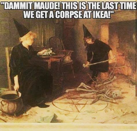 #halloweenproblems Funny Spiritual Memes, Witch Meme, Witch Humor, Witchy Humor, Medieval Memes, Male Witch, Funny Witch, Baba Yaga, Halloween Quotes