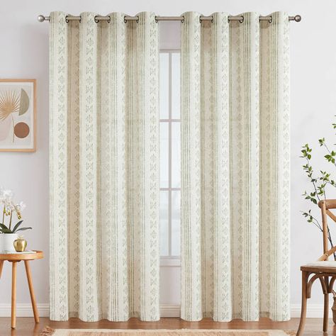 Union Rustic Laguanda Flatweave Geometric Rug & Reviews | Wayfair Cortinas Country, Cortina Boho, Rideaux Boho, Patterned Curtains, Farmhouse Curtains, Country Curtains, Linen Lights, Boho Curtains, Rustic Curtains