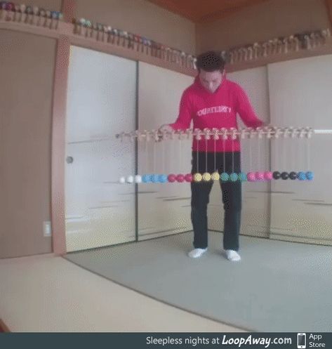 Insane trick with 23 Kendama's Kendama Tricks, Artsy Design, Amazing Gifs, Secret Obsession, Meme Pictures, New Memes, One Time, Little Things, Animated Gif