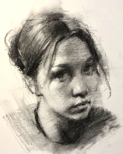 Jeff Haines, Simple Portrait, Sketches Of People, Charcoal Portraits, Charcoal Sketch, Art Drawings Sketches Pencil, Charcoal Art, Figure Sketching, Sketchbook Art Journal