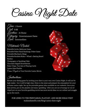 Casino Date Night — Make a Date of It Casino Date Night, Casino Party Invitations, Casino Party Foods, Night Games, Casino Logo, James D'arcy, Movie Date, Casino Table, Casino Decorations