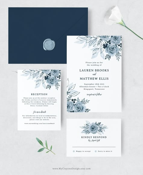 Non Traditional Wedding Ring, Photo Png, Dusty Blue Wedding, Design Invitation, Blue Invitation, Blush Wedding Invitations, Blue Themed Wedding, Pantone Colors, Dusty Blue Weddings