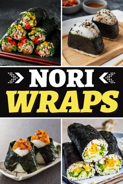 Nori Recipes, Wraps With Rice, Nori Recipe, Paleo Sushi, Nori Wraps, Paleo Tuna Salad, Vegetarian Sushi Rolls, Paleo Tuna, Veggie Entrees