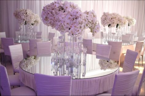 Round Glass Table Top, Round Glass Table, Orchid Centerpieces, Wedding Reception Flowers, Tempered Glass Table Top, Reception Flowers, Table Topper, Glass Top Table, Beveled Mirror