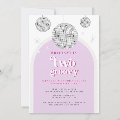 Second Birthday Pink Fuchsia Retro Disco arch  Invitation Disco Glamour, Arch Invitation, Retro Disco Ball, 13th Birthday Invitations, Retro Disco, 2nd Birthday Invitations, Adult Birthday Invitations, Retro Birthday, Birthday Themes