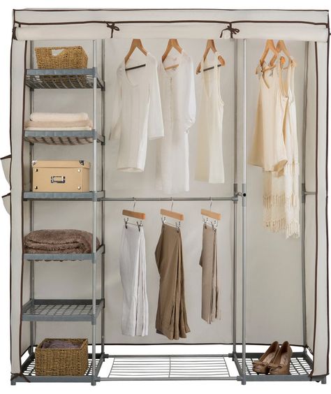 Argos wardrobe- 2 Cream Wardrobes, Canvas Wardrobe, Industrial Clothing, Triple Wardrobe, Double Wardrobe, Wardrobe Sale, Sliding Wardrobe, Storage Closet Organization, Fabric Drawers