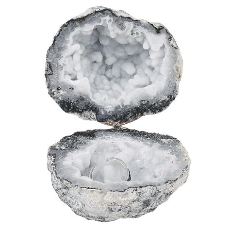 PRICES MAY VARY. [Size Information] approx 1.5-2 inch. Natural product will vary in size and shape. [Material] Hand selected high quality Mexican Geode. Each one is unique. [Function] Perfect for proposal , wedding. Also can be used as home decoration or crystal collection. [Special Design] Geodes that formed over millions of years witnesses your love, it will accompany you for a lifetime. [Note] Please kindly understand every natural stone is unique and maybe different in coloration and shape. Geode Ring Box, Rough Quartz, Geode Ring, Proposal Ring Box, Proposal Wedding, Ring Boxes, Proposal Box, Engagement Ring Box, Nature Ring