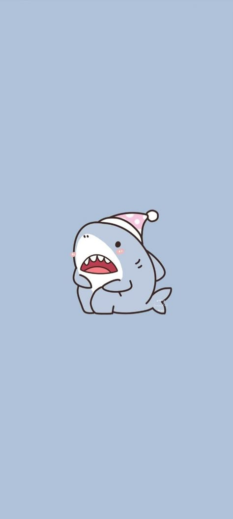 Simple Shark Wallpaper, Samezu Shark Wallpaper, Shark Cute Wallpaper, Shark Cartoon Wallpaper, Cute Shark Wallpaper, Samezu Shark, Shark Wallpaper Iphone, Shark Things, Shark Wallpaper