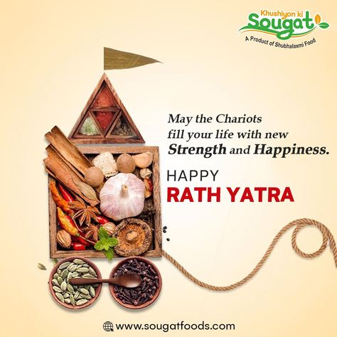 ✨May Lord Jagannath bring the best colours of success, prosperity, and happiness to your life. 🎉Wishing you and your family a blessed Rath Yatra! . . Sougat Foods #sougatfoods #khushiyonkisougat #shubhalaxmifood #HappyRathYatra #RathaYatra #RathYatra2023 #jagannathpuri Rathyatra Creative Post, Rath Yatra Creative Ads, Body Logo Design, Happy Rath Yatra, Body Logo, New Year Post, Digital Creative Agency, Rath Yatra, Lord Jagannath