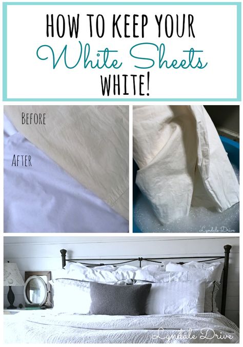 I've gone crazy and bough white sheets! I'll show you some tips and laundering tricks to keeping them white! And how to bring life back to yellowing bedding Cleaning White Sheets, Cleaning Painted Walls, Window Seats, Yellow Bedding, Glass Cooktop, White Sheets, Buy Bed, Household Cleaning Tips, Cleaners Homemade