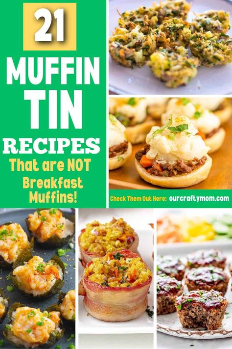 These unique muffin tin recipes go beyond traditional breakfast muffins. From appetizers to desserts, there's something for everyone! Muffin Tin Breakfast Cups, Thanksgiving Muffin Tin Recipes, Mini Muffin Breakfast Recipes, Muffin Tin Dinners, Puff Pastry In Muffin Tins, Puff Pastry Muffin Tin Recipes, Muffin Appetizers, Muffin Tin Appetizers, Muffin Tin Dinner Recipes