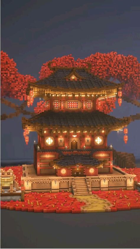 Minecraft Frog, Japanese Minecraft Builds, Minecraft Japanese House, Minecraft Japanese, Chinese House, Japanese Village, Bangunan Minecraft, Minecraft House Plans, Minecraft Cottage