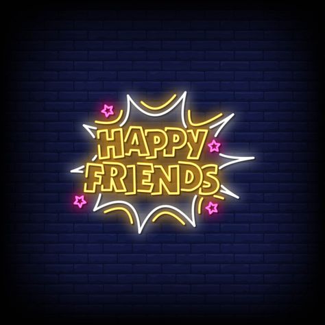 Neon Text, Neon Signs Cafe, Friends Neon Sign, Neon Signs For Cafe, Enjoy Neon Sign, Neon Symbol, Neon Signs Quotes, Friends Forever Quotes, Cute Black Wallpaper