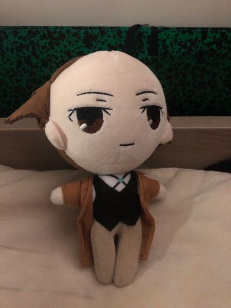 Dazai Plushie, Dazai Silly, Bsd Plushies, Cyberpunk House, Emo Cringe, Dog Match, Anime Lock Screen, Bsd Memes, Silly Cats Pictures