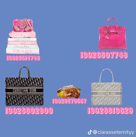 Bloxburg Decals Codes Purses, Bloxburg Designer Bag Decal Codes, Bloxburg Walk In Closet Decals, Bags Bloxburg Codes, Bloxburg Perfume Decals Codes, Purse Decal Codes Bloxburg, Bloxburg School Supplies Decals, Bloxburg Blanket Code, Bloxburg Purse Codes