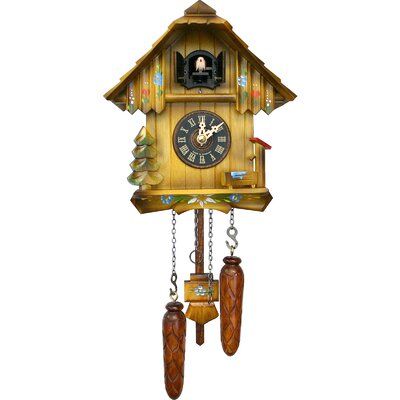 Farmhouse Wall Clock, The Black Forest, Pendulum Clock, Oversized Wall Clock, Yellow House, Shelf Clock, Mantel Clocks, Yellow Houses, Tabletop Clocks