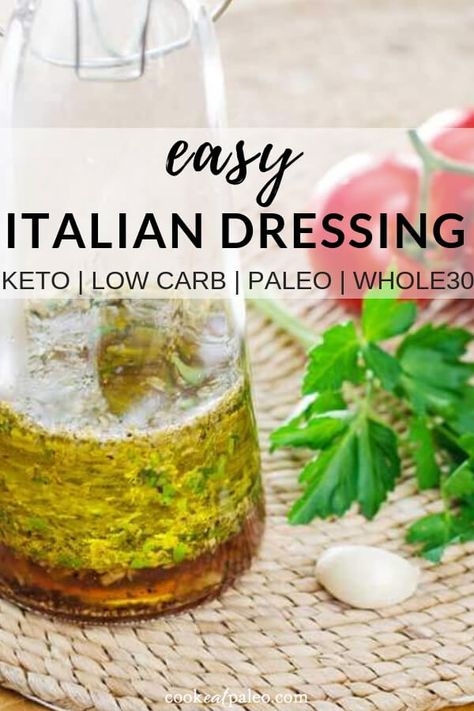 Easy Italian Dressing Recipe, Easy Italian Dressing, Easy Homemade Italian Dressing, Paleo Salad Dressing, Italian Dressing Recipe, Keto Salad Dressing, Italian Dressing Recipes, Healthy Dressing, Homemade Italian Dressing