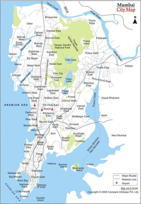 Detailed map of Bombay 2 Mumbai City Map, Mumbai Map, Mumbai Travel, Train Map, Mumbai City, India Map, Relaxing Weekend, Tourist Map, General Knowledge Book