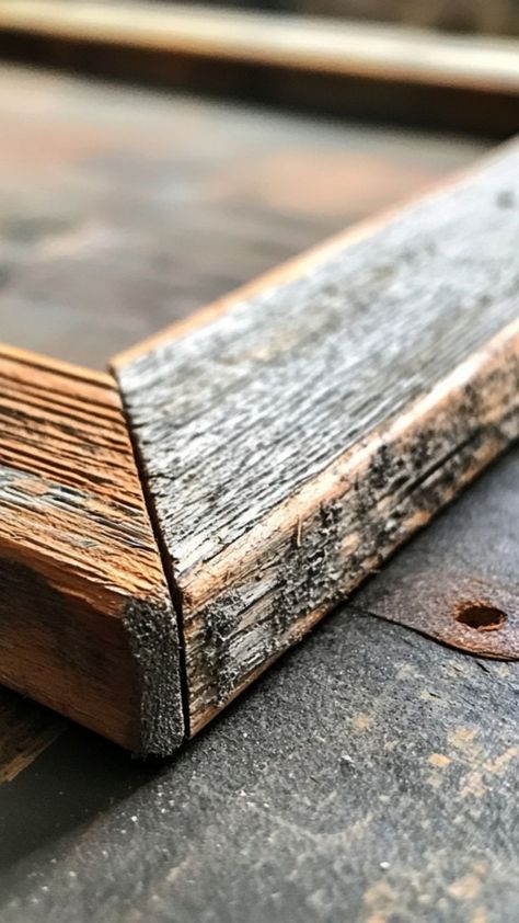 Build a beautiful picture frame from reclaimed wood with this eco-friendly DIY project! Perfect for showcasing your favorite photos, this frame adds a rustic, vintage touch to your home decor. Reusing wood not only saves resources but also adds character and charm to your home in a sustainable way. 🪵🖼 #ReclaimedWoodFrame #DIYHomeDecor #RusticDecor #SustainableLiving Diy Rustic Frame, 5 X 7 Picture Frame Ideas, Rustic Picture Frames Diy, Diy Wood Picture Frame, Diy Picture Frames Ideas, Make Picture Frames, Build A Picture Frame, Homemade Picture Frames, Diy Wood Frame