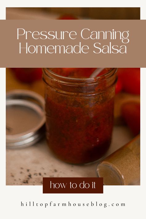 Pressure Can Salsa Recipe, Pressure Canned Salsa Recipe, Pressure Canning Salsa Recipes, Pressure Canning Salsa, Pressure Cooker Salsa, Can Salsa, Salsa With Canned Tomatoes, Homesteading Food, Canning Homemade Salsa